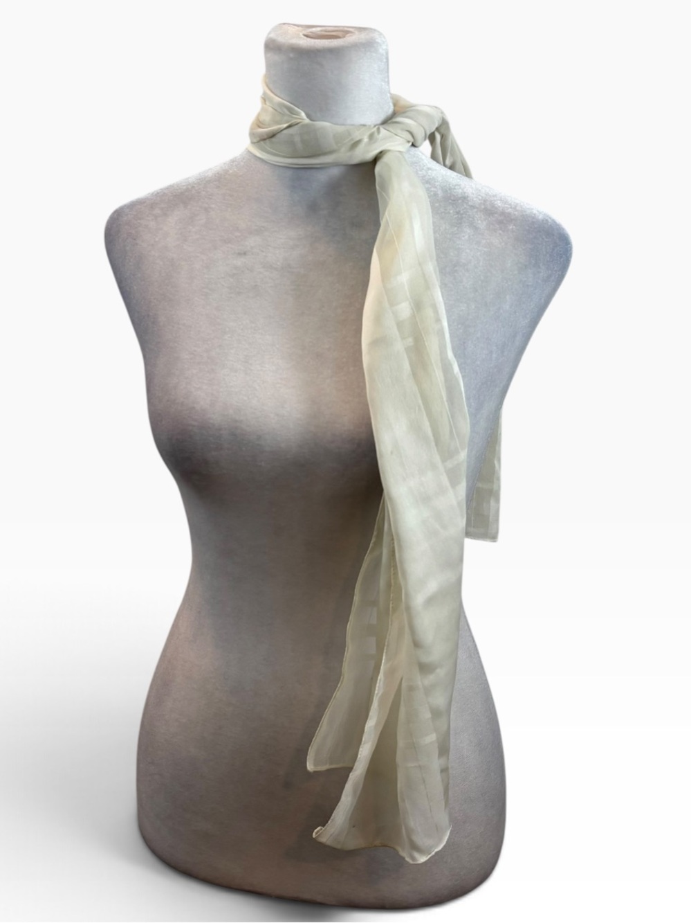 Ladies Vintage White Neck Scarf